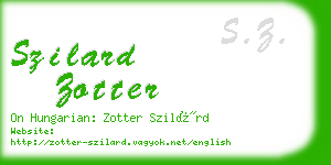 szilard zotter business card